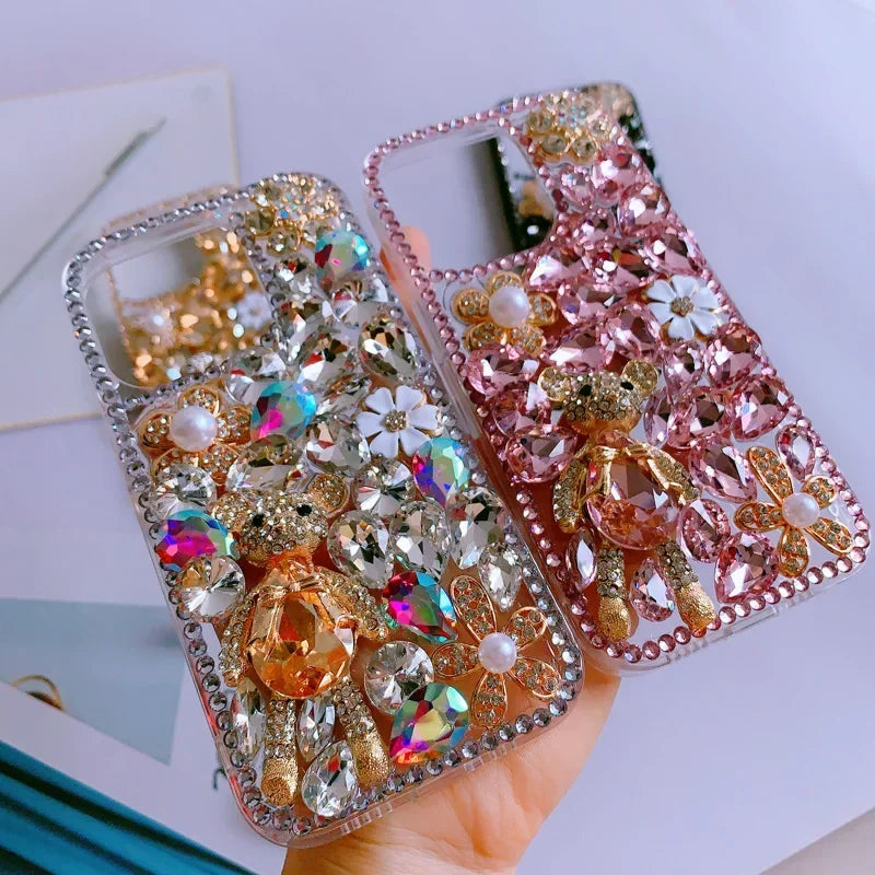 Bear Design Bling Glitter Diamond for Samsung Galaxy Note 20 Series