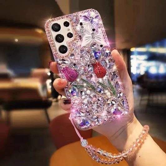 Rose Diamond Phone Cases For Samsung Galaxy S23 Series