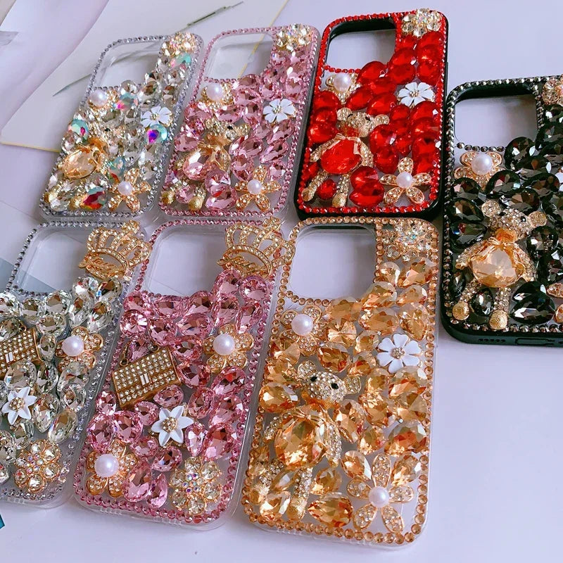 Bear Design Bling Glitter Diamond for Samsung Galaxy Note 20 Series