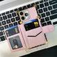 Glitter Square Wallet Card Slot Leather Case For Samsung Galaxy S24 Series