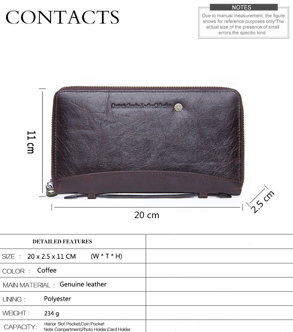 Genuine Leather Clutch Wallet