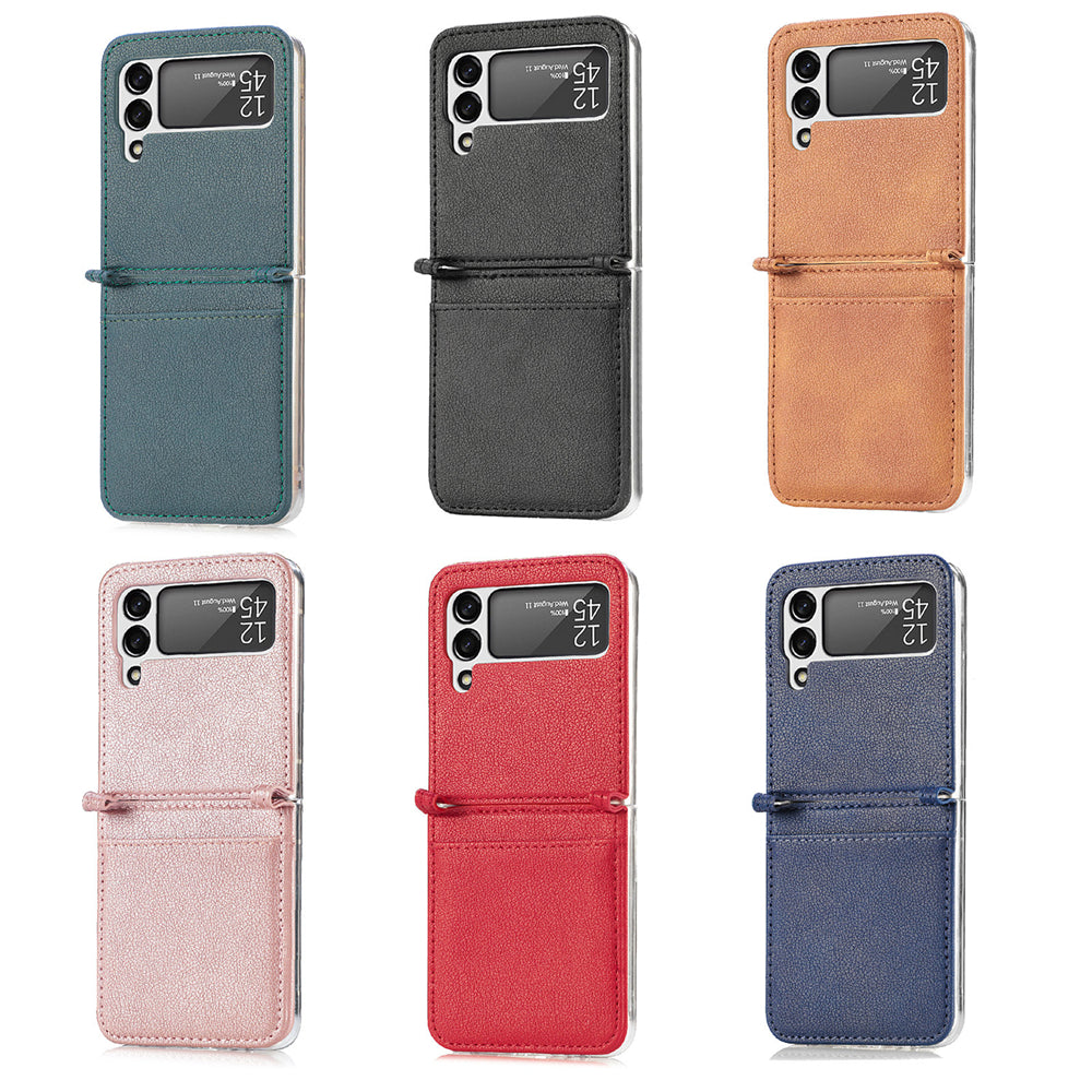 Luxury Leather Card Slot Holder Shockproof Phone Cases For Samsung Galaxy Z Flip Series