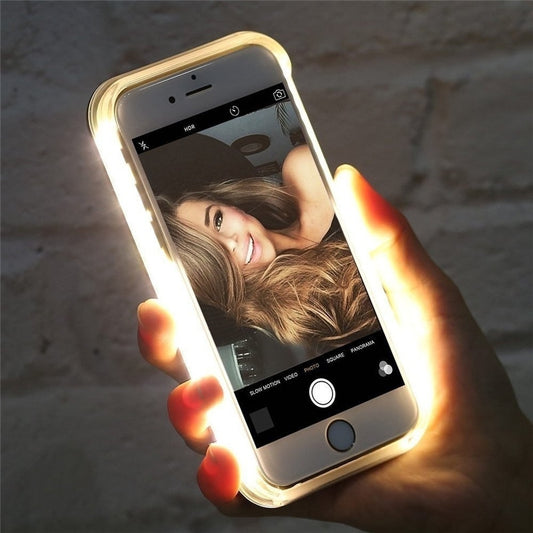 Selfie Light LED Flash Phone Cases For iPhone 7, iPhone 7 Plus, iPhone 8, iPhone 8 Plus