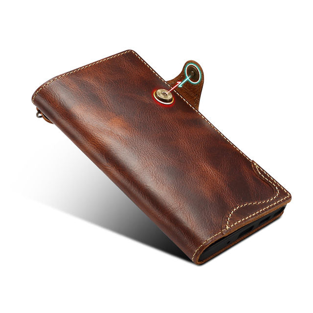 Case Luxury Genuine Leather For Samsung Galaxy S21 Series