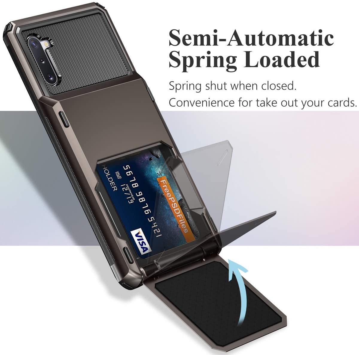 Armor Slide Wallet Card Slots Holder Phone Case For Samsung Galaxy