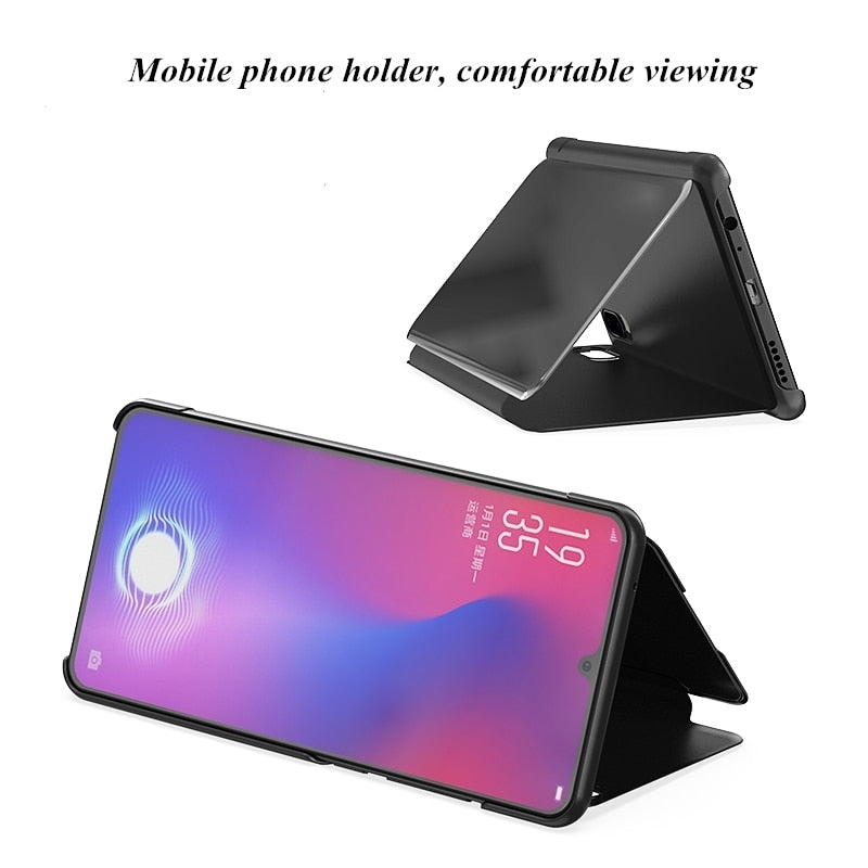 Luxury Fashion Leather Flip Mirror Phone Case For Samsung Galaxy S21 Series