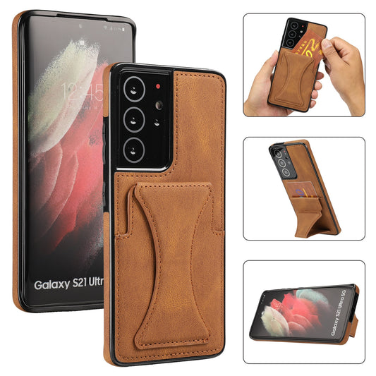 Luxury Slim Fit Premium Leather Card Slots Phone Case For Samsung Galaxy Note 20 Series