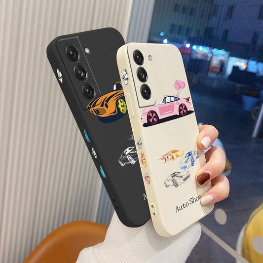 Car Shockproof Liquid Silicone Phone Case For Samsung Galaxy S20 Series