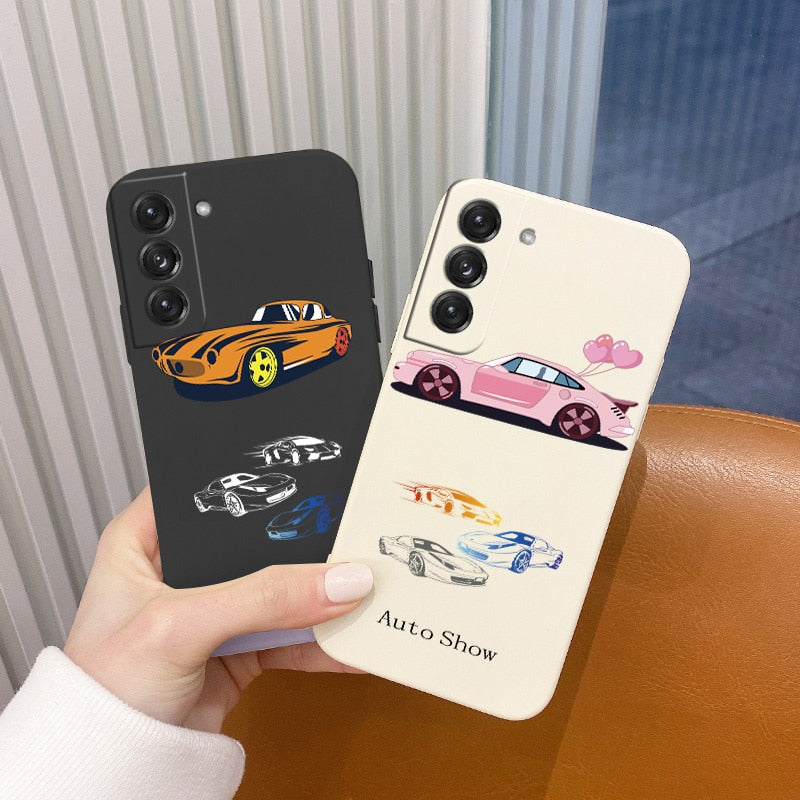 Car Shockproof Liquid Silicone Phone Case For Samsung Galaxy S20 Series