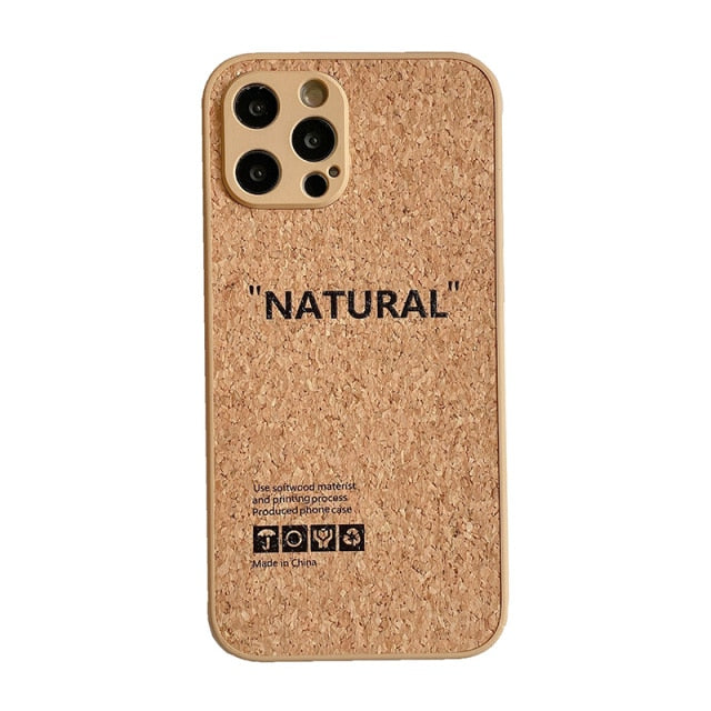 Cork Wood Breathable Shockproof Soft Silicone Phone Case For Samsung S21 Series