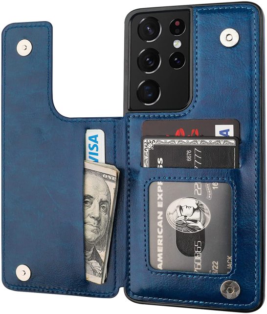 Luxury Slim Fit Leather Wallet Card Slots Shockproof Phone Case For Samsung Galaxy Note 20, Note 20 Ultra